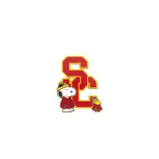 USC Trojans Cardinal SC Interlock Snoopy and Woodstock Puffer Jacket Pin